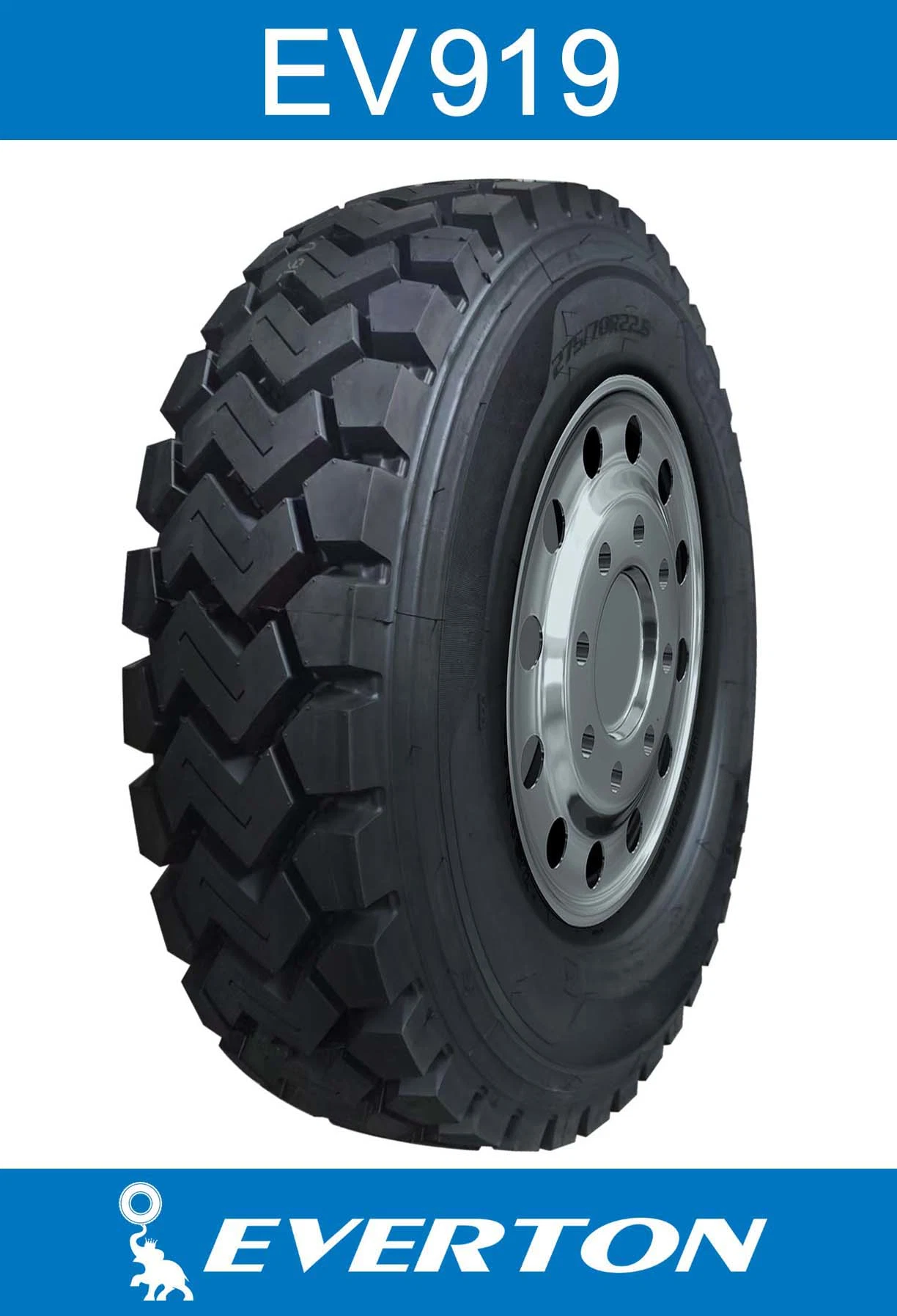 Everton Brand Truck Tire or Bus Tire 11r22.5 215/75r17.5 235/75r17.5 EV919