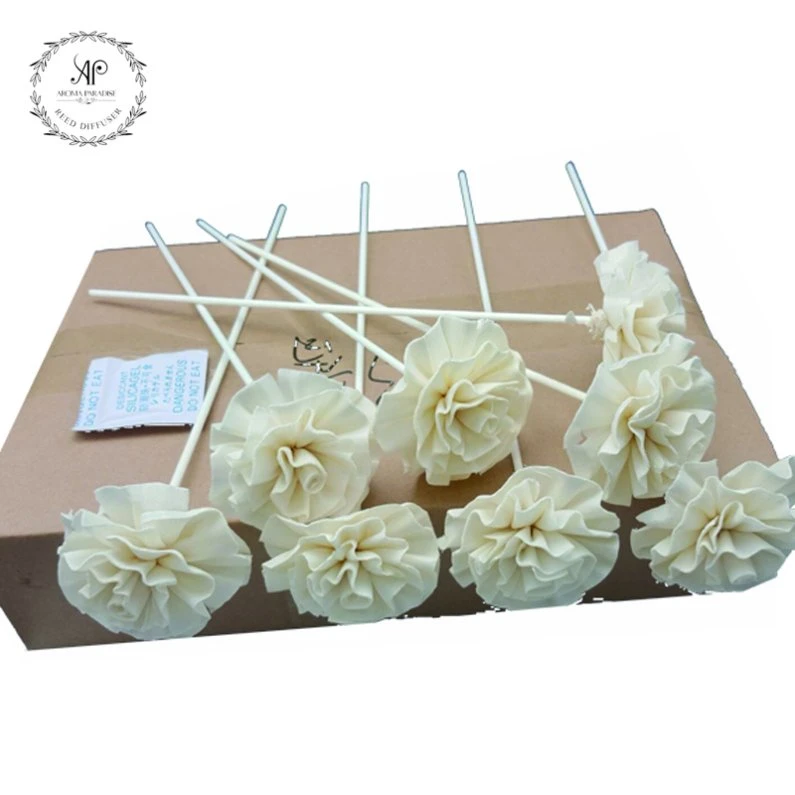 Handmade Small Wood Carnation Aroma Reed Diffuser Decorative Dried Flowers