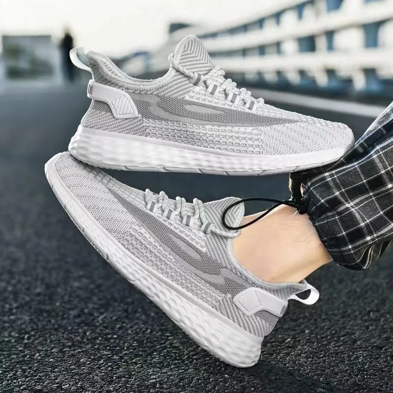 Zapatillas deportivas de tela de vuelo para hombre y mujer Ultra-Light transpirable Zapatillas deportivas de moda de running