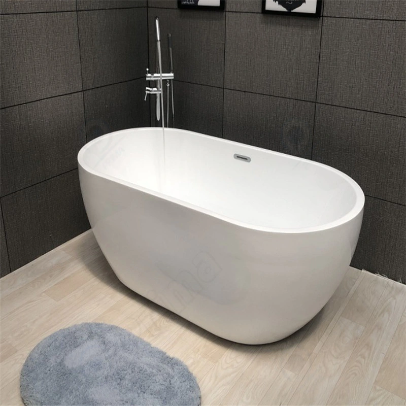 Small Size Matt Solid Surface Freestanding Bathtub Pedestal Bathtub