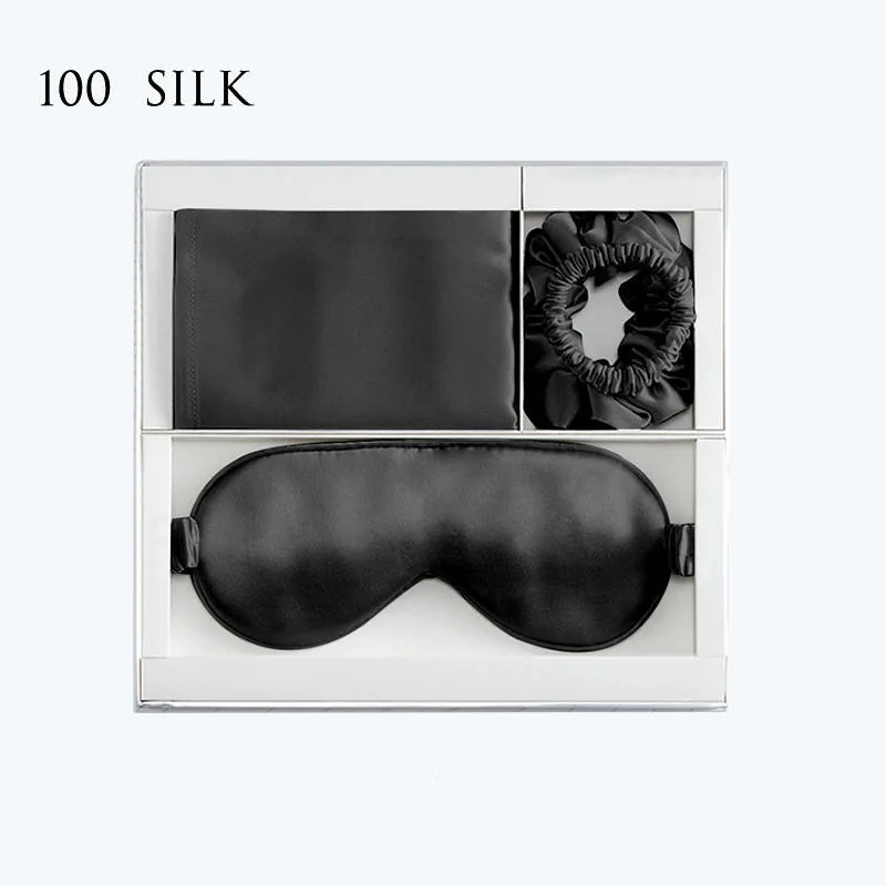 Hot Sale Pupular Breathable Silk Gift Set Box Package Silk Eye Sleepmask