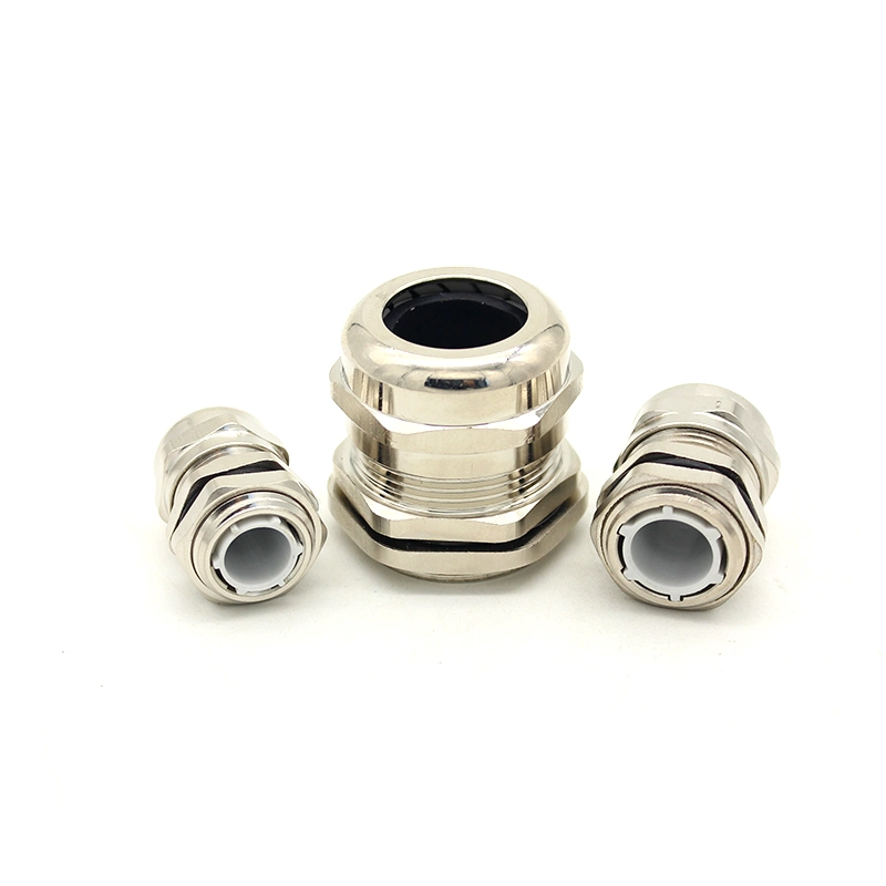 IP68 Pg Thread Metal Brass Through Type Cable Gland Type M20*1.5