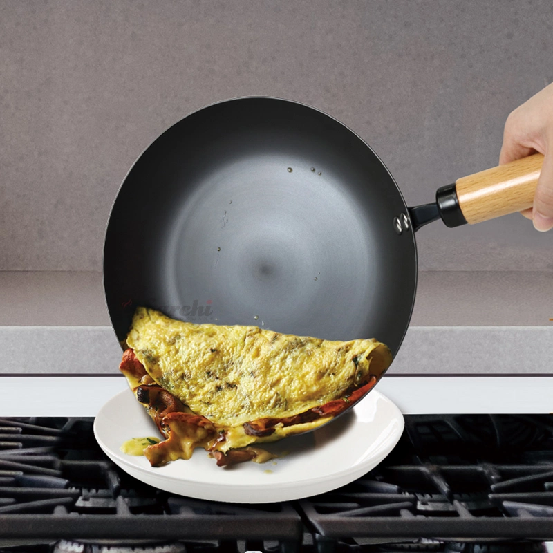 Titanium Non-Stick Frying Pan No Coating Rustproof Carbon Steel Skillet