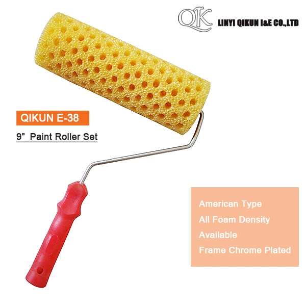 E-38 Hardware Decorate Paint Hand Tools American Type Foam 9" Paint Roller with Frame