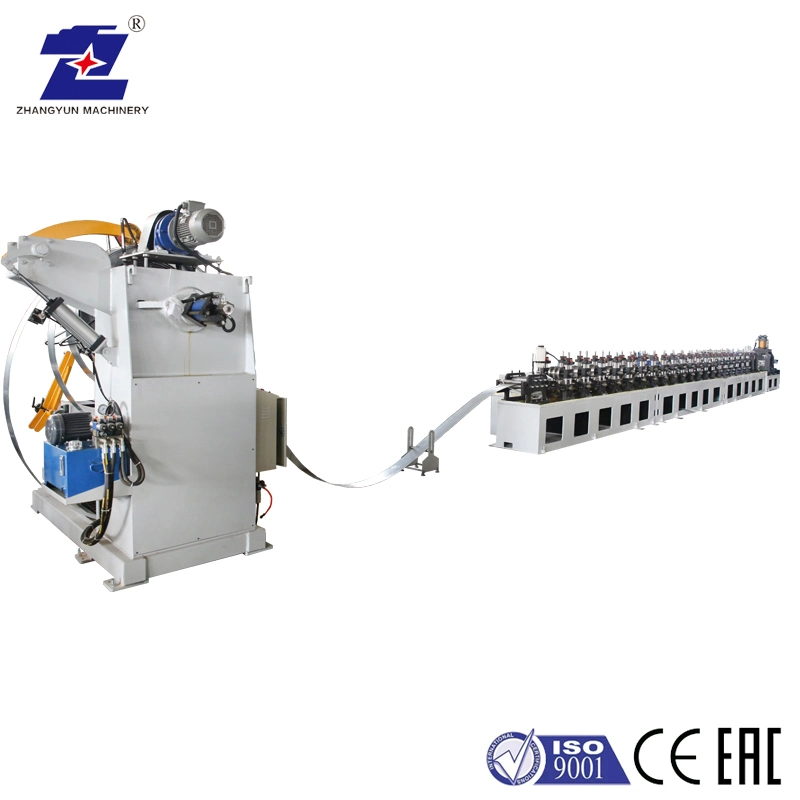 Elevador de acero galvanizado automático con elevador hueco carril guía rodillo/laminado en frío Máquina de formación/fabricación anterior