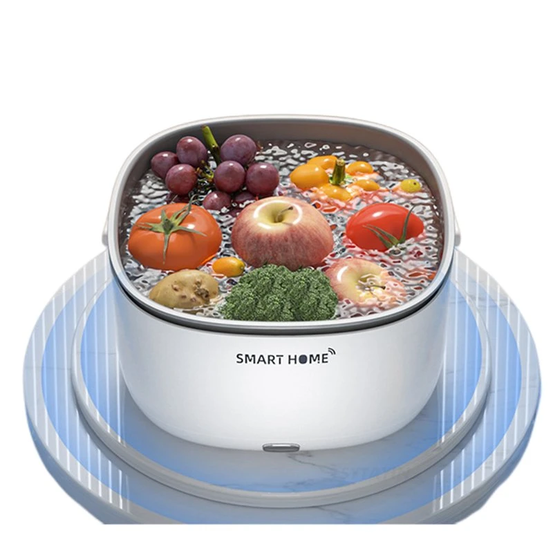 Ultrasonic Sterilize Cleaning Machine Home Drain Basket Vegetable Fruit Purifier