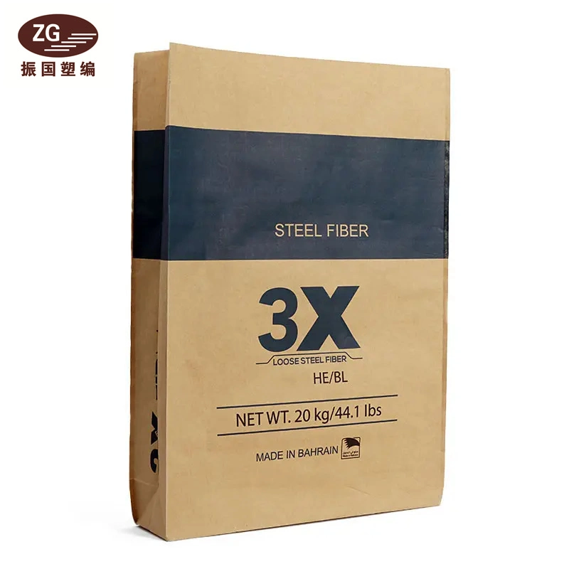 Original Factory 25kg Kraft Paper Bag with Inner PP Woven Poly Liner for Fertilizer Chemical