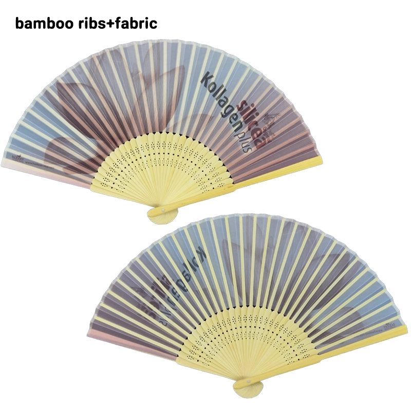 Wholesale/Supplier Chinese Custom Bamboo Printed Fabric Folding Hand Fan for Favors Gift