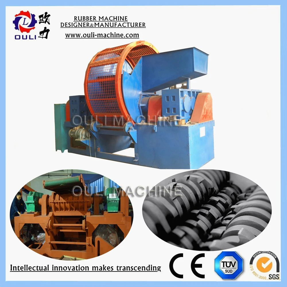 Professional Manufacturer Tire Shredding Machine, Tyre Recycling Line Shredder Machine