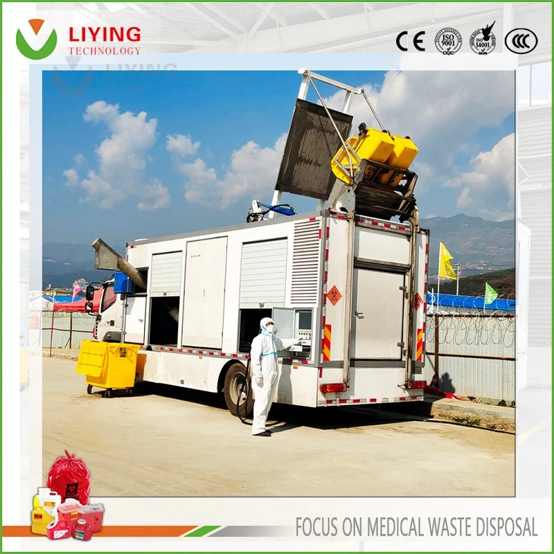 Mobile Hospital Clinic Medical Hazarous Waste Microwave Disinfection Vehicle Infectious Medical Waste Treatment Car