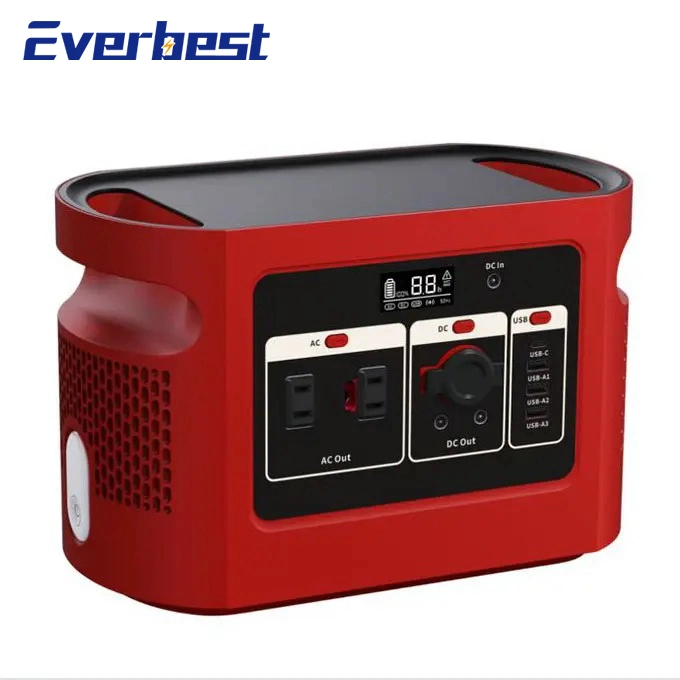 600W Portable Lithium Battery Solar Rechargeable Energy Power Generator for Camping