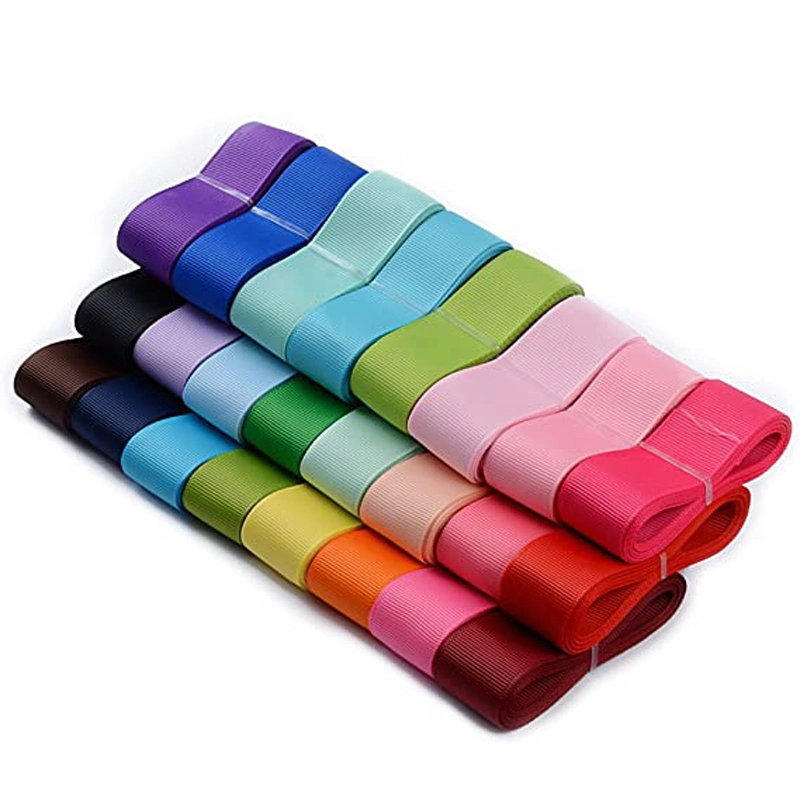 Wholesale/Supplier Custom Polyester Grosgrain Ribbon in 100 Yards Spool Roll Packing 196 Colors Available From 3 mm to 100 mm