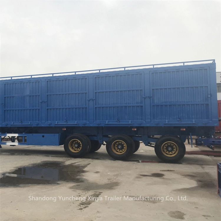 3 Axles 40cbm 45cbm Side Tipping Dumper Trailer 50ton 70ton Semi Truck Dump Trailer for Sand Gravel Clinker