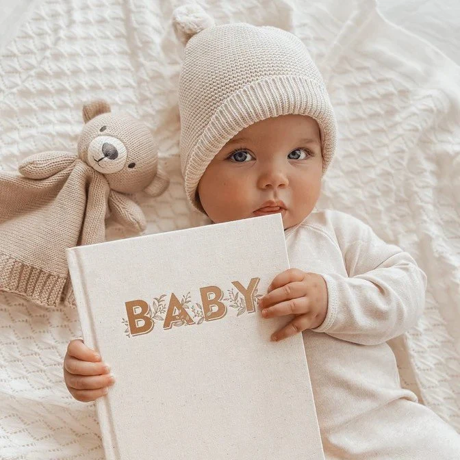 Custom Printing Baby First Year Memory Book Keepsake Monthly Milestone Journal for Boy or Girl Baby Journal Album