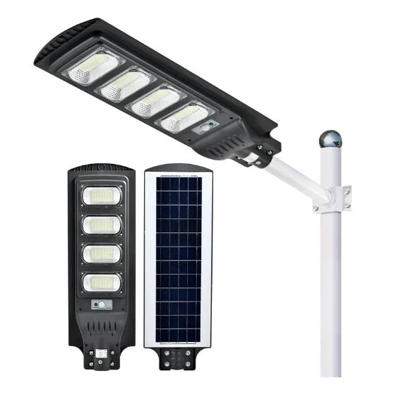 100W 150W 200W 250W Outdoor Product ABS Energy Powered Panel Flood Lamp Motion Sensor Road Outdoor All in One Solar Street Light