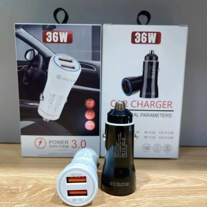 Comercio al por mayor 20W Doble Adaptador USB 2 Puerto de teléfono móvil Universal cargador de coche