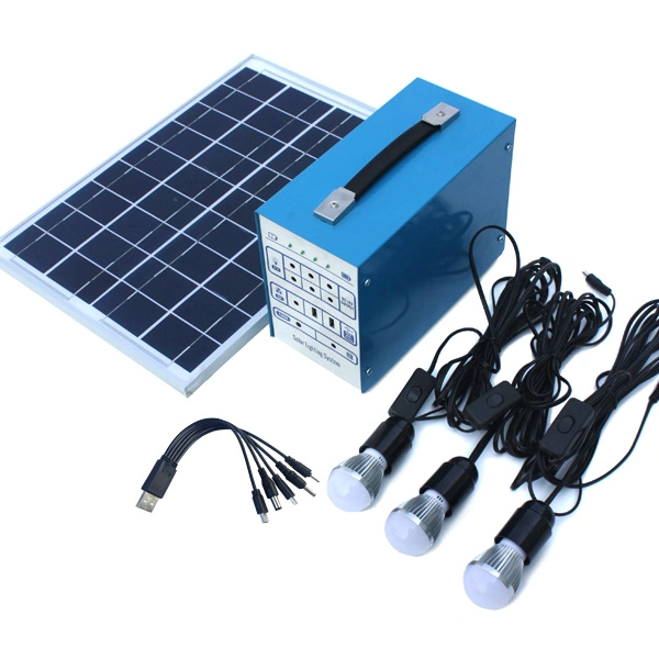 Энергосберегающая солнечная энергия светодиодного освещения домашняя система с 3*3 Вт Светодиодные лампы