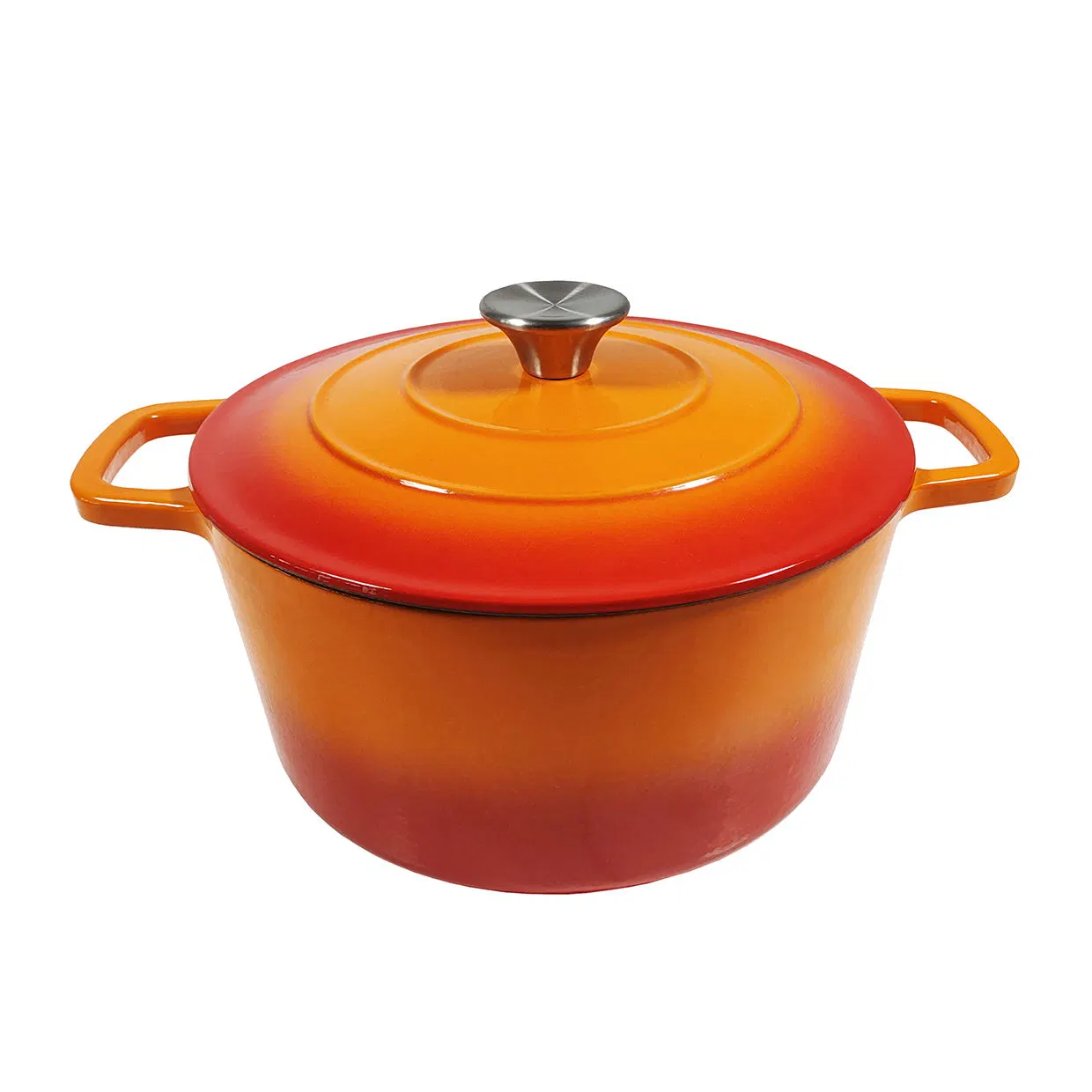 Conjunto de utensílios de cozinha em ferro fundido com formato personalizado, não esmaltado Conjunto de panelas de ferro fundido de forno holandês Big White