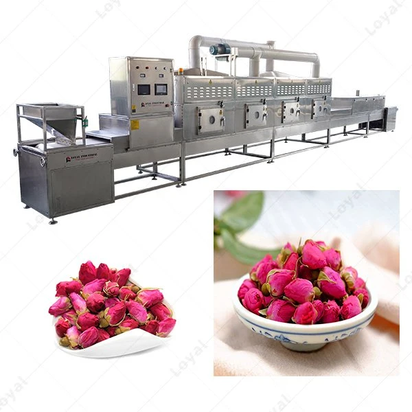 Industrial Tunnel Chamber Moringa Leaves Microwave Dryer Teas Herbs Microwave Sterilization Equipment Rose Flower Microwave Drying Oven