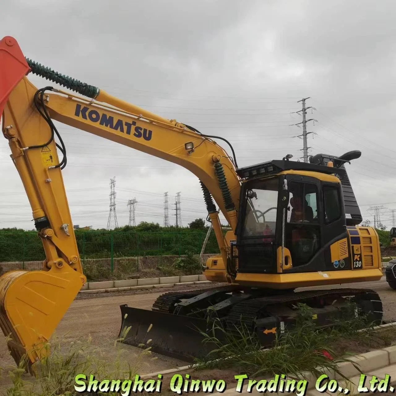 Japan 13ton 130 Used Komatsu PC130-7 Excavator with Front Blade