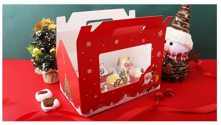 Noël boîte à gâteaux portable de Noël pomme de la veille de Noël Boîte-cadeau retourner un cadeau