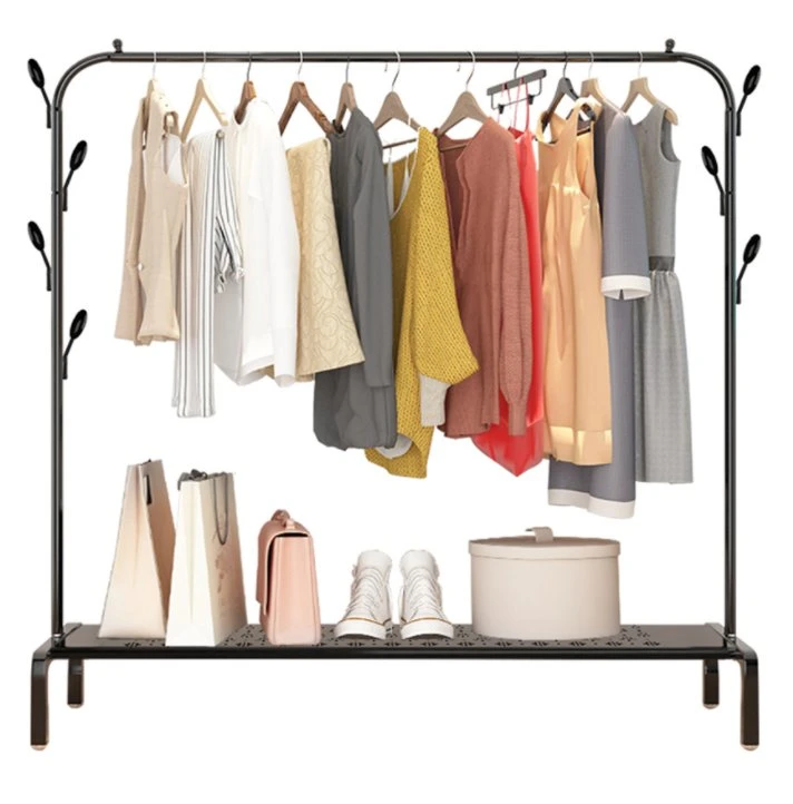 Wholesale/Supplier Stand Hanger Floor Standing Sliding Clothes Rack Clothing Rack Stand Display for Home Bedroom Living Room