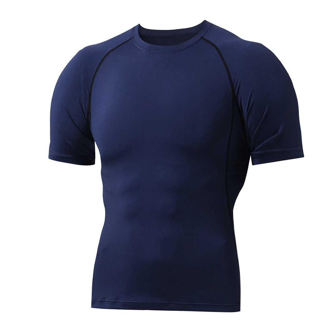 Men's PRO Fitness Jacket Tight Short-Sleeve T-Shirt Basketball Muscle Quick-Drying Top Sportswear