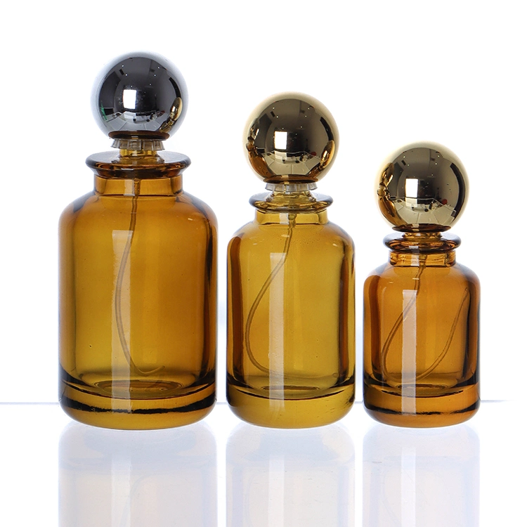 Hot Sell Mini Style Glass Vial-50ml Round Transparent Glass Perfume Bottle