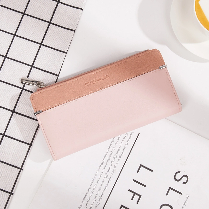 Long Wallet Women's New Matte Leather Clutch Zipper Multi-Function Large-Capacity Wallet Mobile Phone Bag