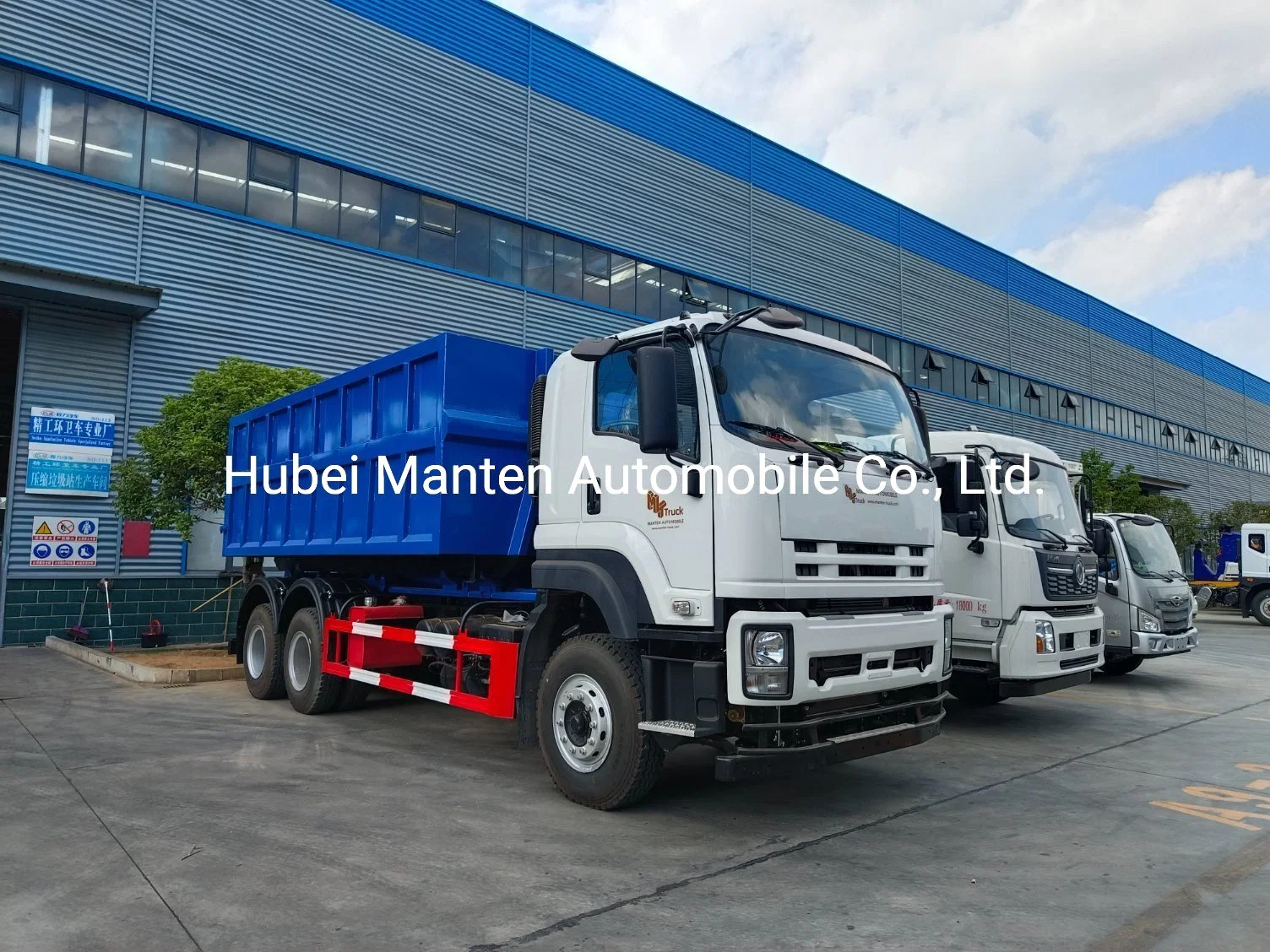 Japan ISUZU Giga 6X4 22m3 Hook Loader Lift Waste Collection 25cbm Container Bin Garbage Truck