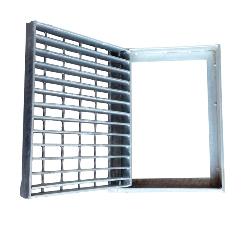 Checkered Plate Trench Cover Drain Stainless Steel Bar Grating Cover with Frame