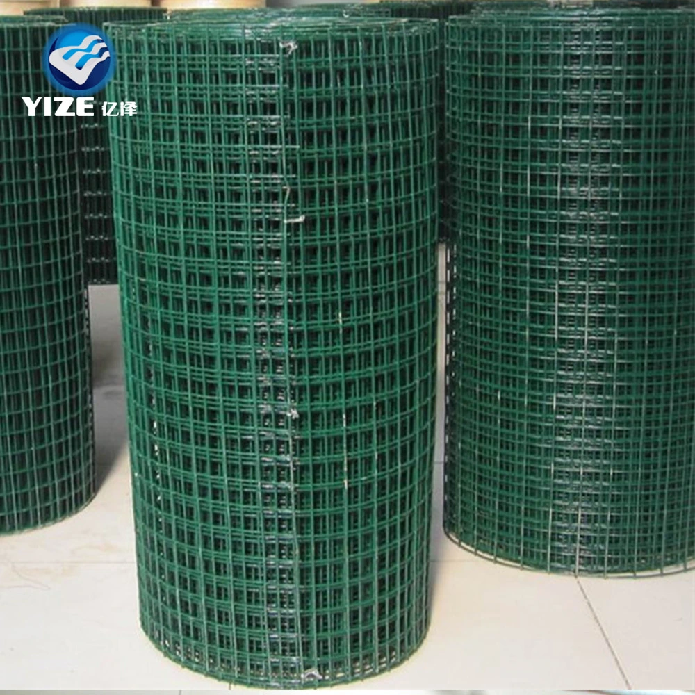 Revestido de PVC redes soldadas Banheira Venda Muro Verde galvanizado de Malha de Arame, Low-Carbon Arame Square 2,5-5 mm