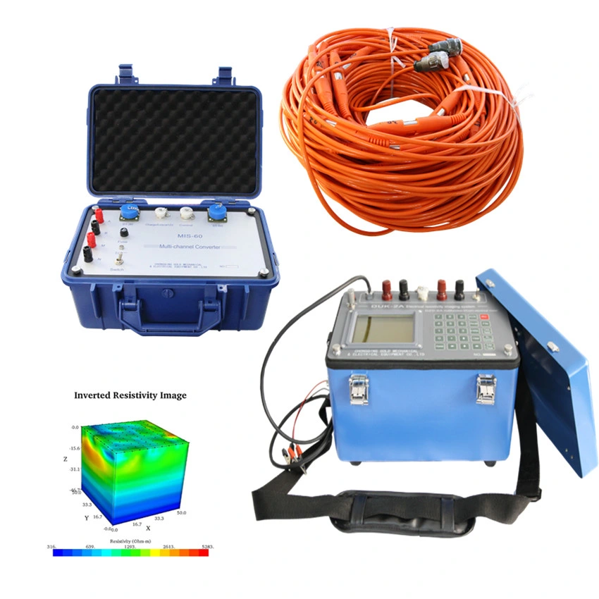 Instrumentos de encuesta geofísica equipos de imágenes de resistividad del detector de agua equipo de tomografía de resistividad eléctrica subterránea Terrameter