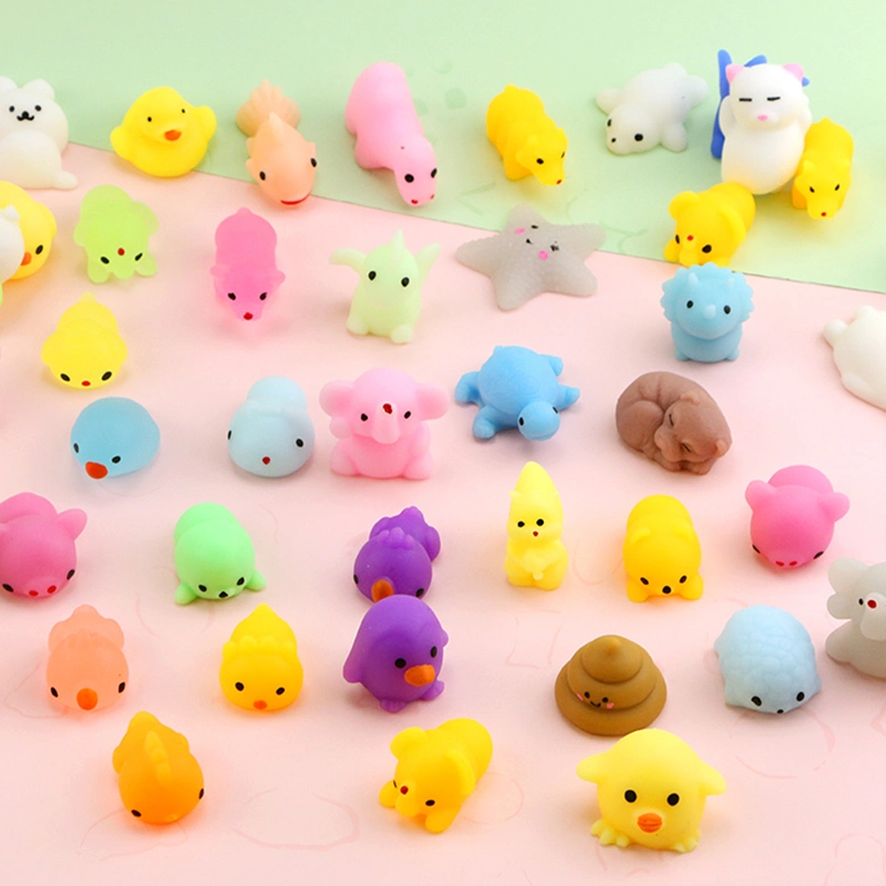 60 Pack Kawaii Scented Super Soft Stress Relief Mochi Squeeze Squishy Novelty Fidget Toy Promotional Gift