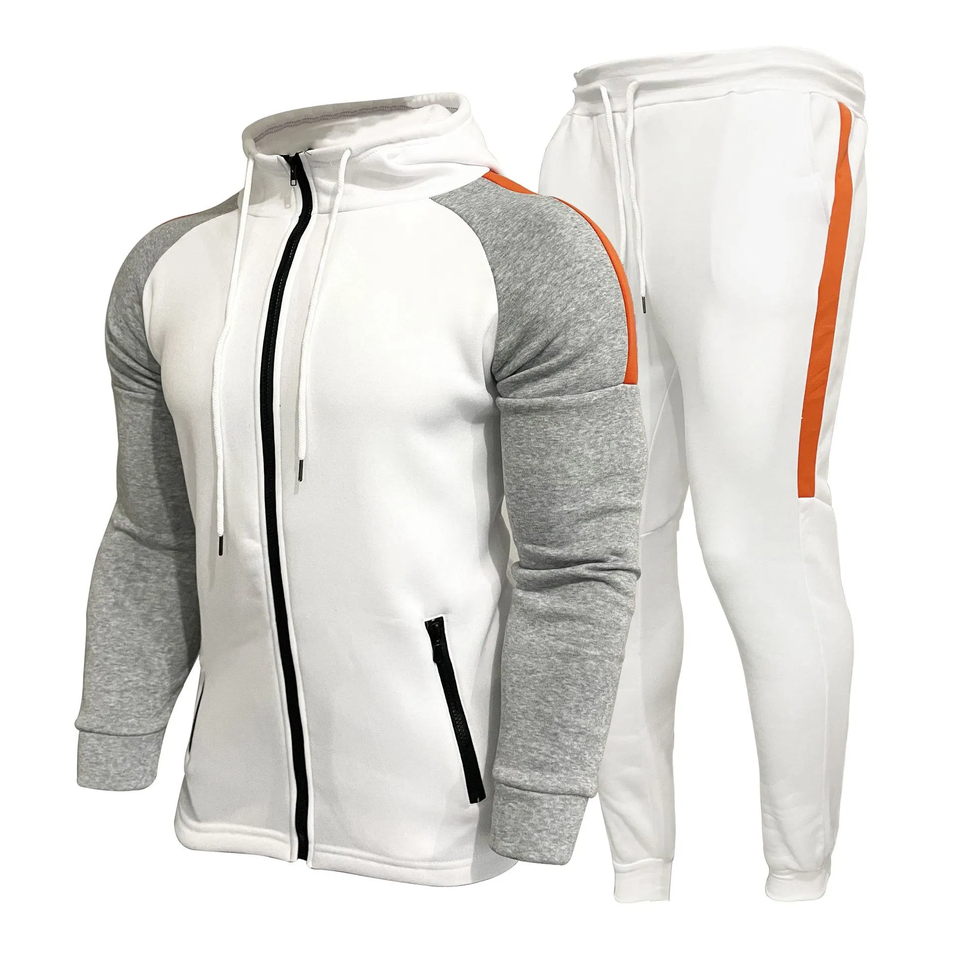 Custom Logo Men&prime; S Tracksuit Zipper Jackets Sweater Pants Sets Casual Jogging Suit Sportswear