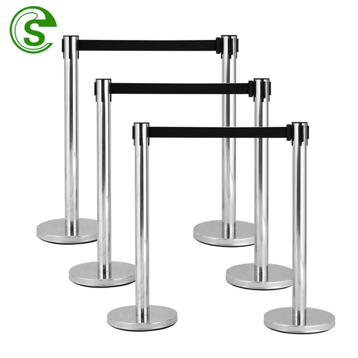 Guangzhou Popular Subway Guidance Retractable Queue Line Stand Barrier Crowd Control Post