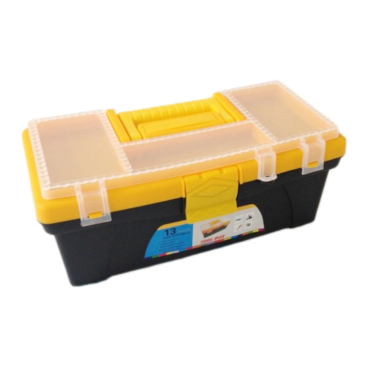 12.5 Inches Portable Plastic Tools Box Chest Storage Organizer Handle Tray Compartment Kits Toolbox