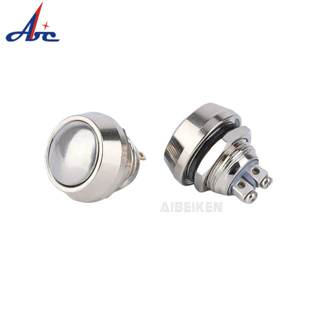 12 mm Waterproof Push Button Switch Stainless Steel Domed Head Switch Button