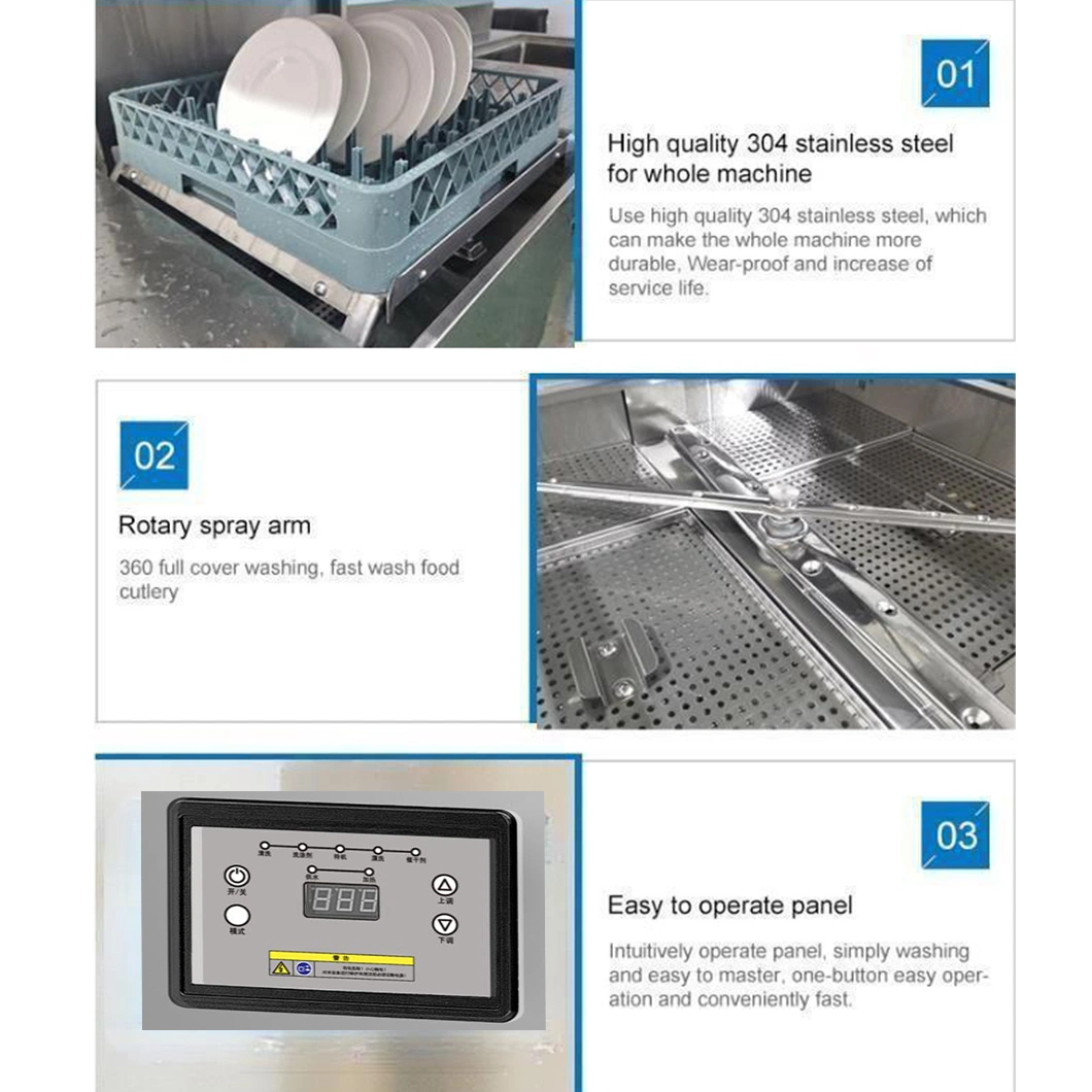 Industrie Freistehende Spülmaschine Commercial Restaurant Geschirrspüler Maschine Hohe Effizienz Küche Geschirrspüler