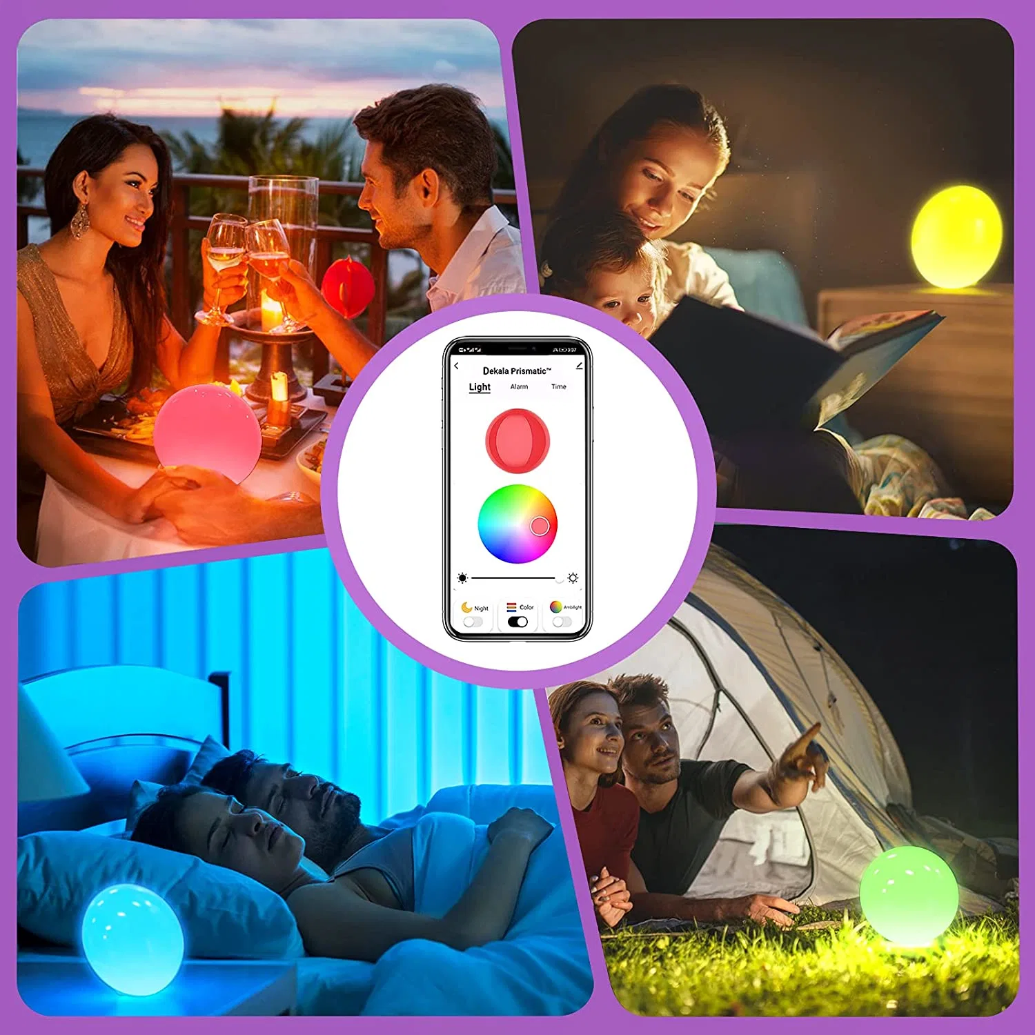 Helius WiFi Weckwecker 7 Farben Sonnenaufgang Sonnenuntergang Simulation Tuya APP Steuerung LED Smart Home Beleuchtung Nachtlicht Tabelle