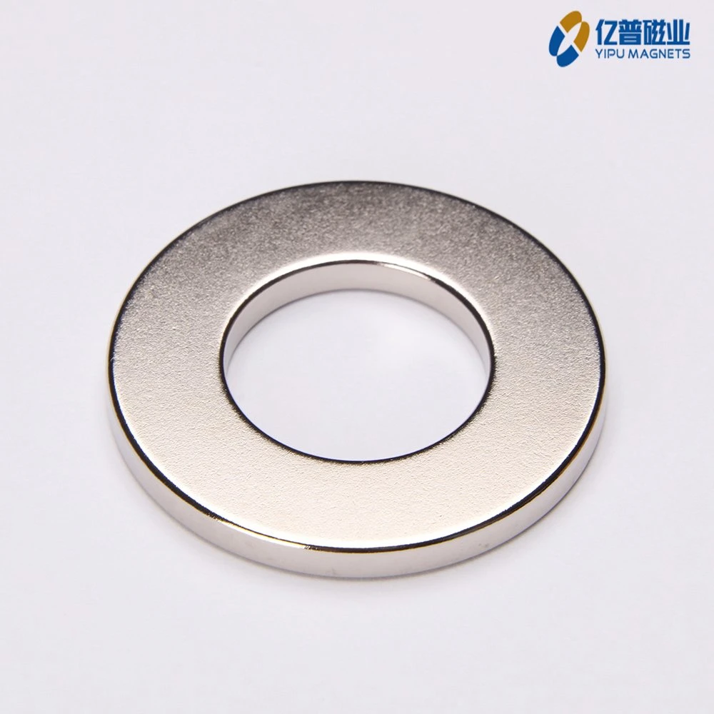 Powerful Strong Magnetic N42h-N48sh Neodymium Permanent Rare Earth NdFeB Ni Coating Motor Custom Radial Ring Magnet for Industrial