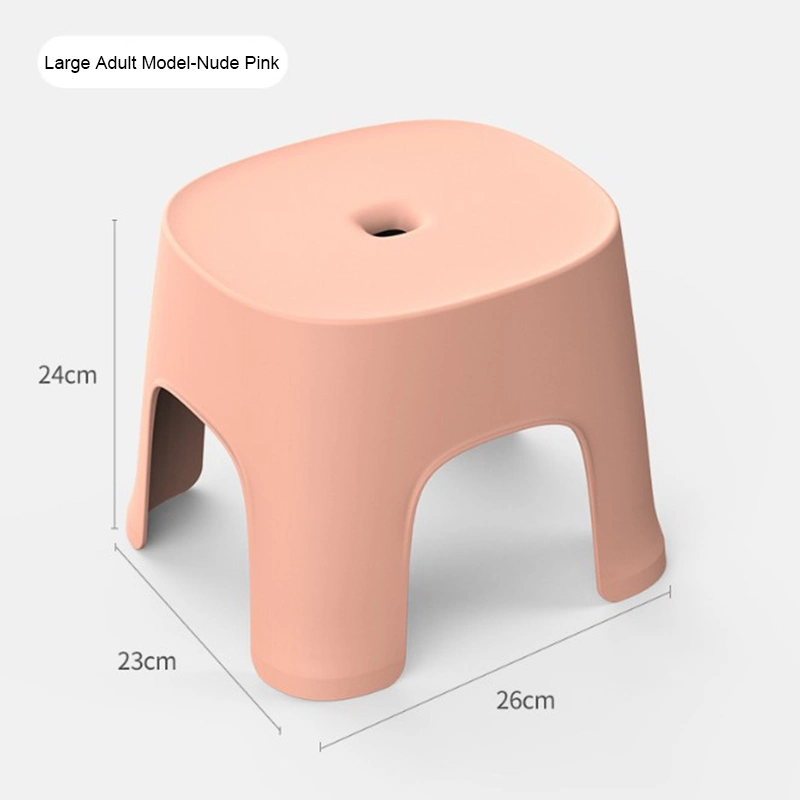 Tabourets de siège en plastique rose pour la maison, le bureau, le salon tabouret multifonctionnel avec coussin antidérapant roulement résistant pour adultes, bleu clair