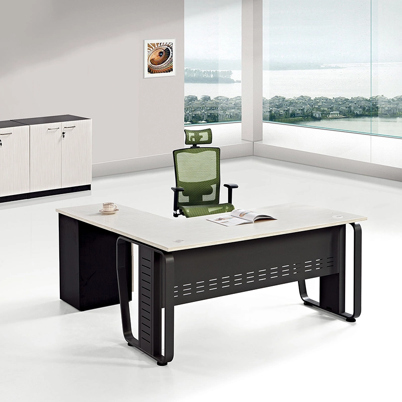 Foshan Custom Home Manager Melamine Wooden Table Executive Desk Modern Office Furniture