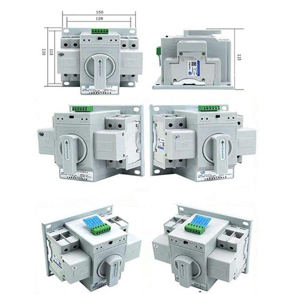 Single Phase 63A 240V Manual Schematic Asco Solar Automatic Transfer Switch for Backup Generator