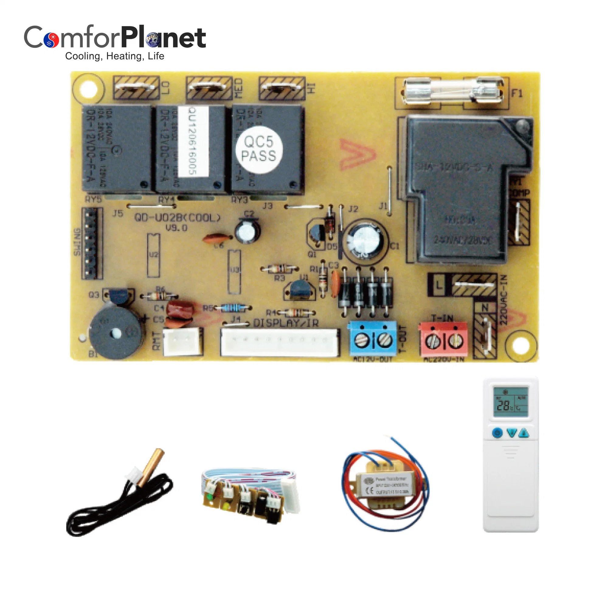 Placa de circuito del sistema de control universal remoto DEL A/a universal del ventilador automático Para aire acondicionado