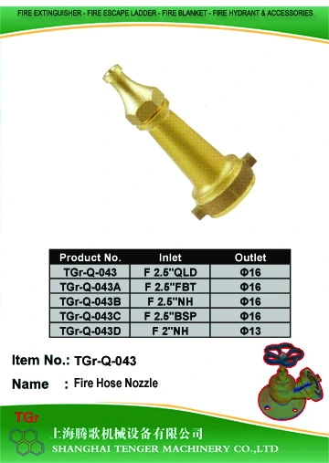 Brass 2.5 Fire Hose Jet Nozzle