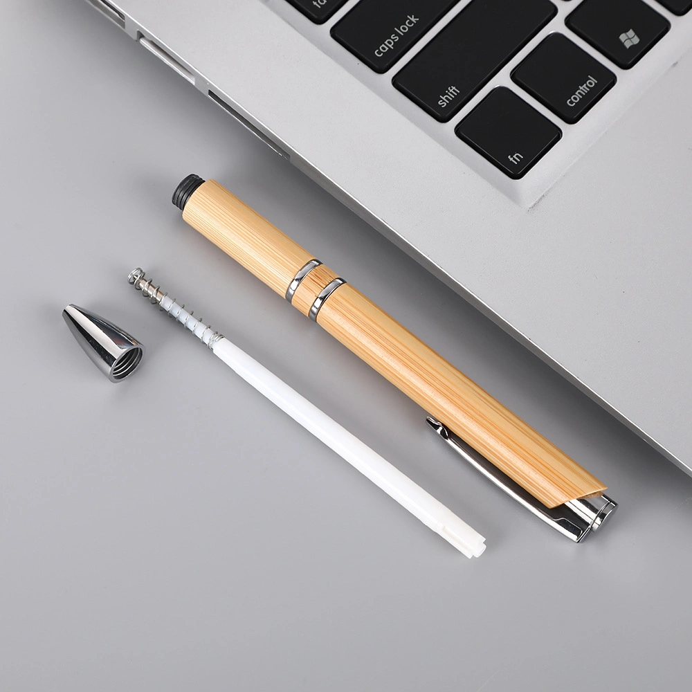 Promotional Cheap Printing Promo Eco Friendly Wood Ball Point Pens Custom Logo Signature Ballpoint Stylus Plain Bamboo Pen