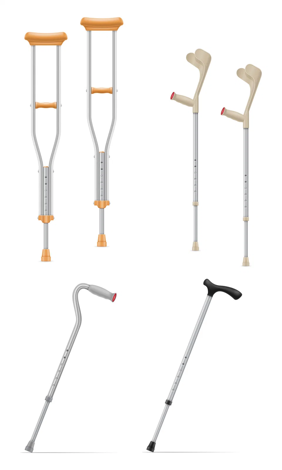 for Left or Right Hand Use Medical Equipment Rattan Cane