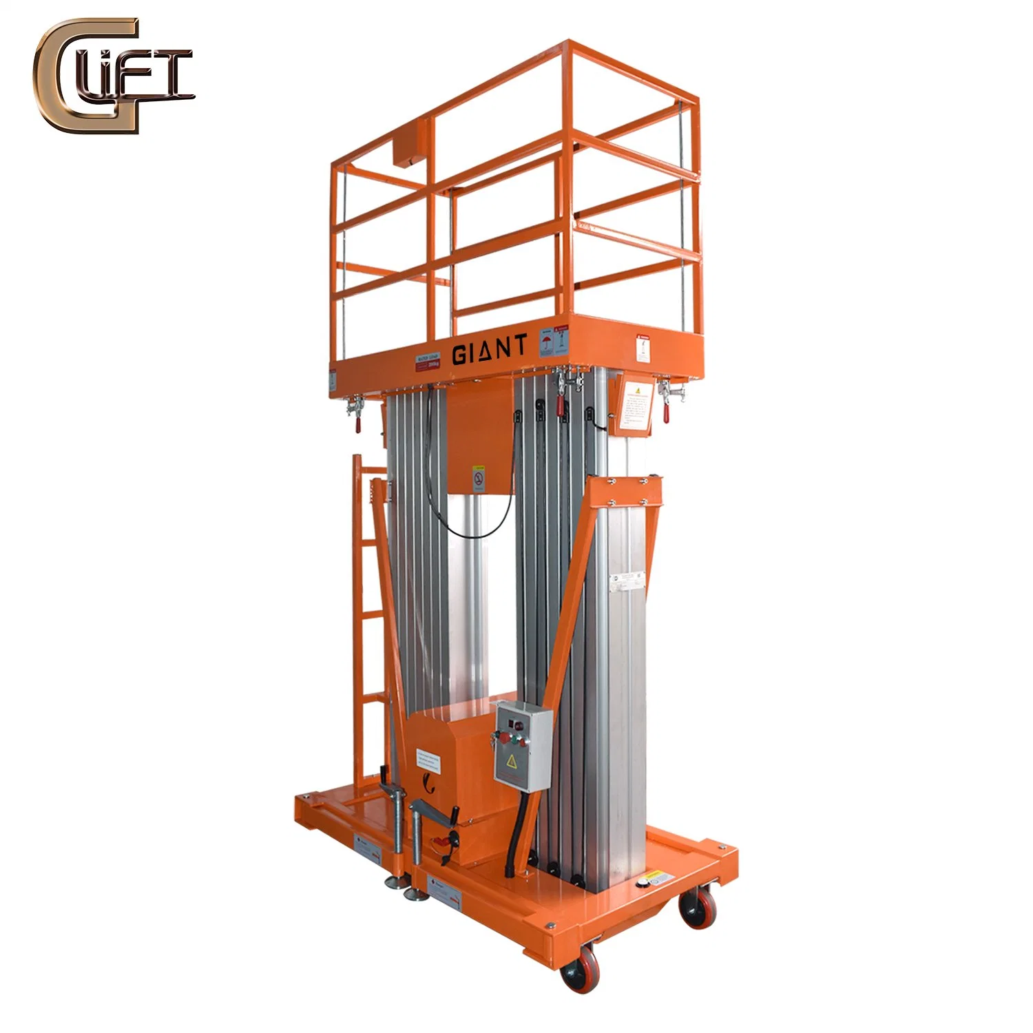 Aluminum Aerial Work Platform Man Lift Table with Double Mast Lifting Equipment China Manufacturer (GTWY-S)