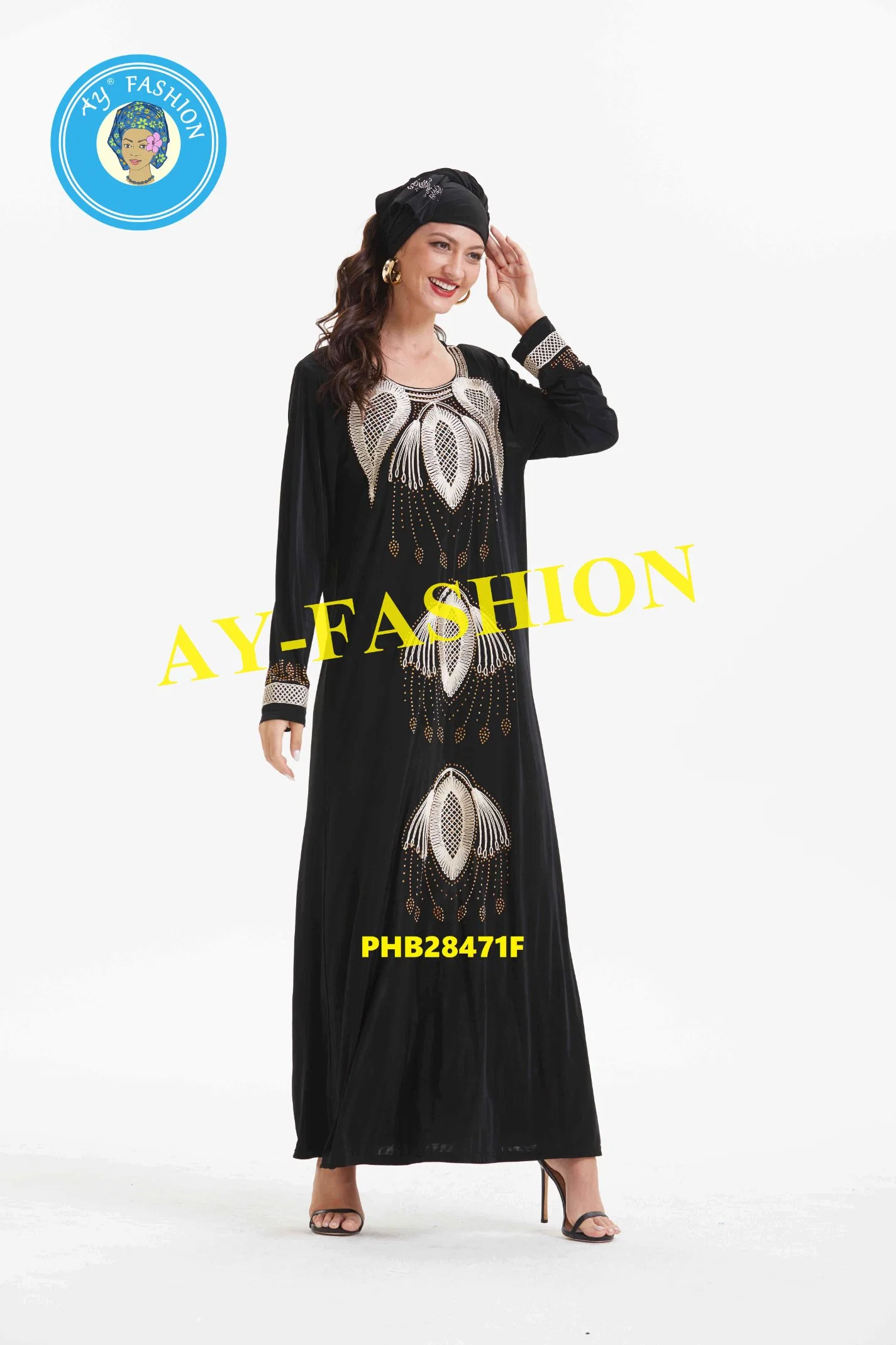 Popular Summer High Ice Silk African Muslim Long Abaya